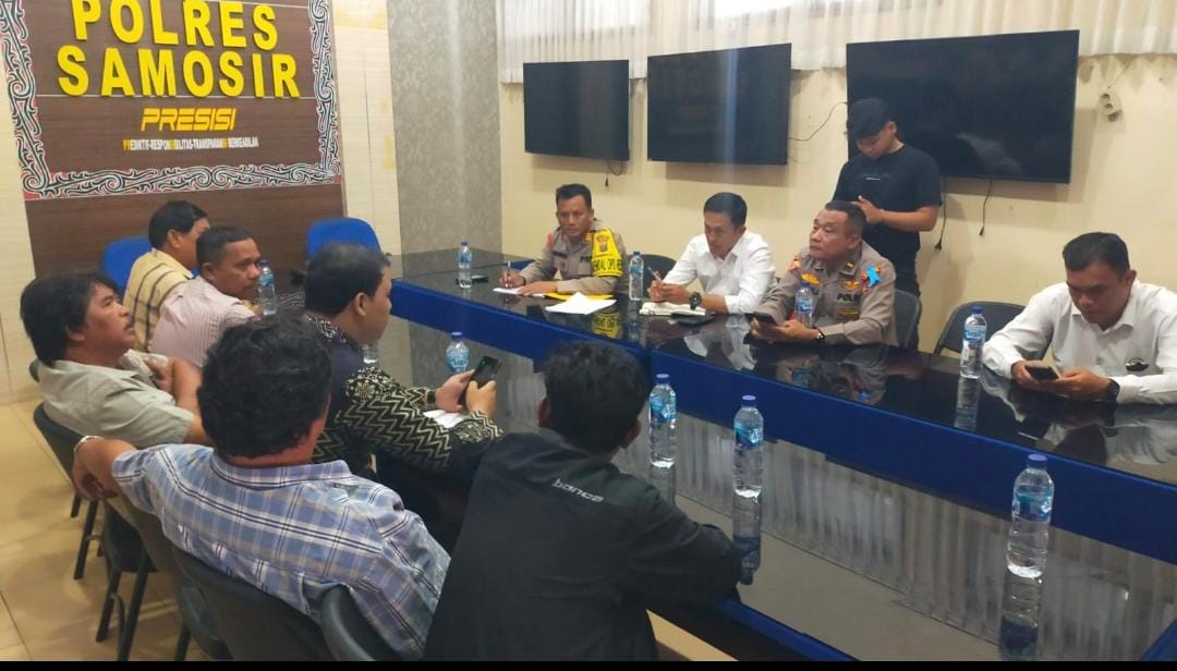 Jelang Pertandingan Perdana, Panitia Bupati Cup III Samosir Audiensi ke Polres