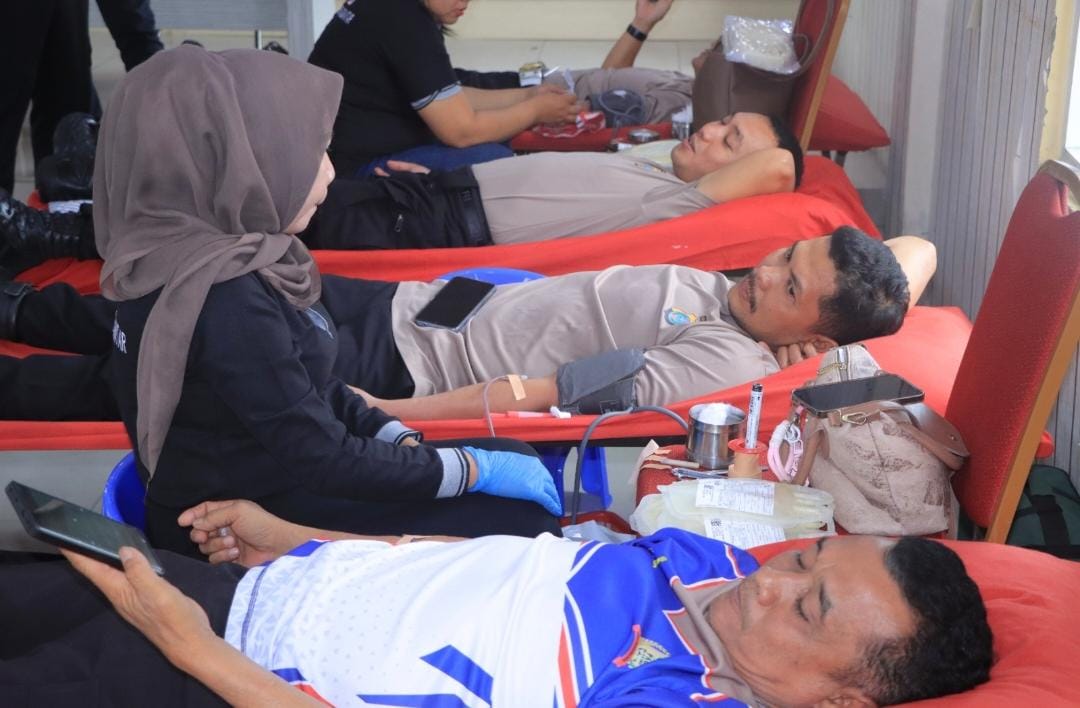 HUT Humas Polri, Polres Samosir Gelar Donor Darah