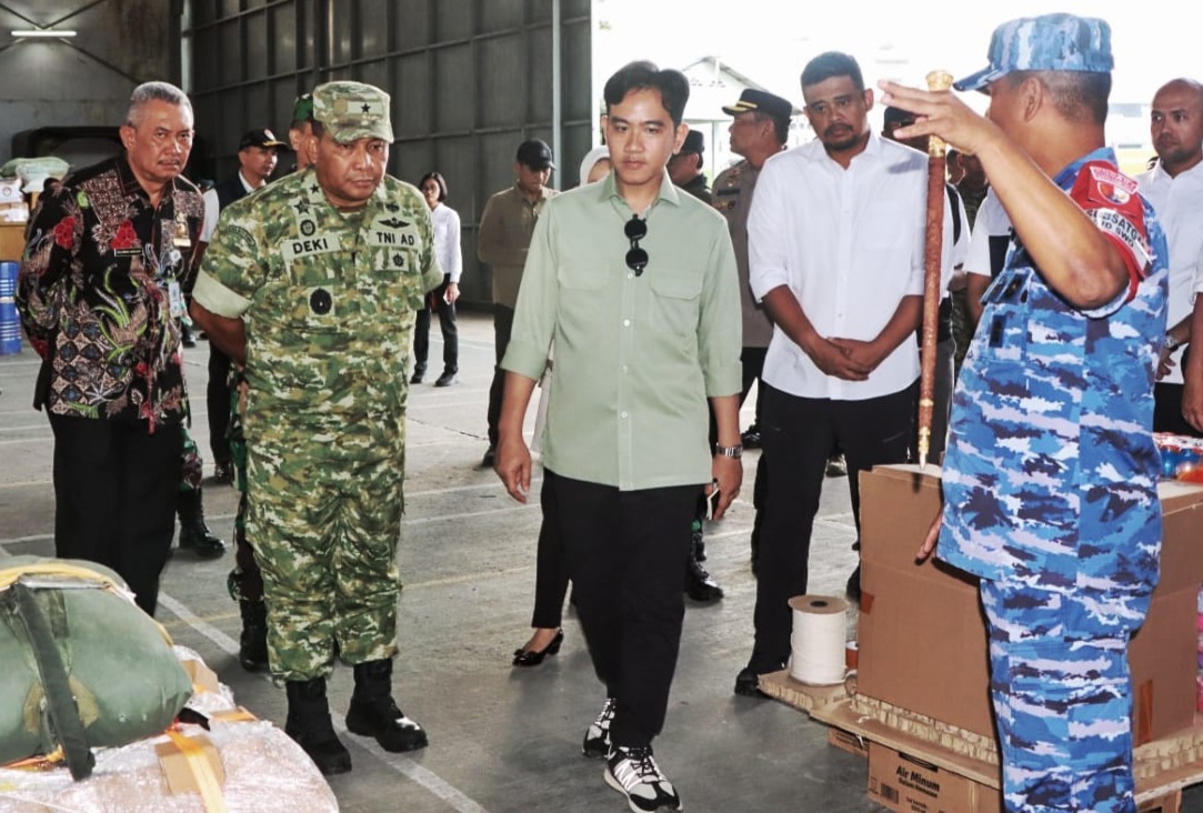 Wapres Didampingi Gubsu Tinjau Gudang Logistik Lanud Soewondo