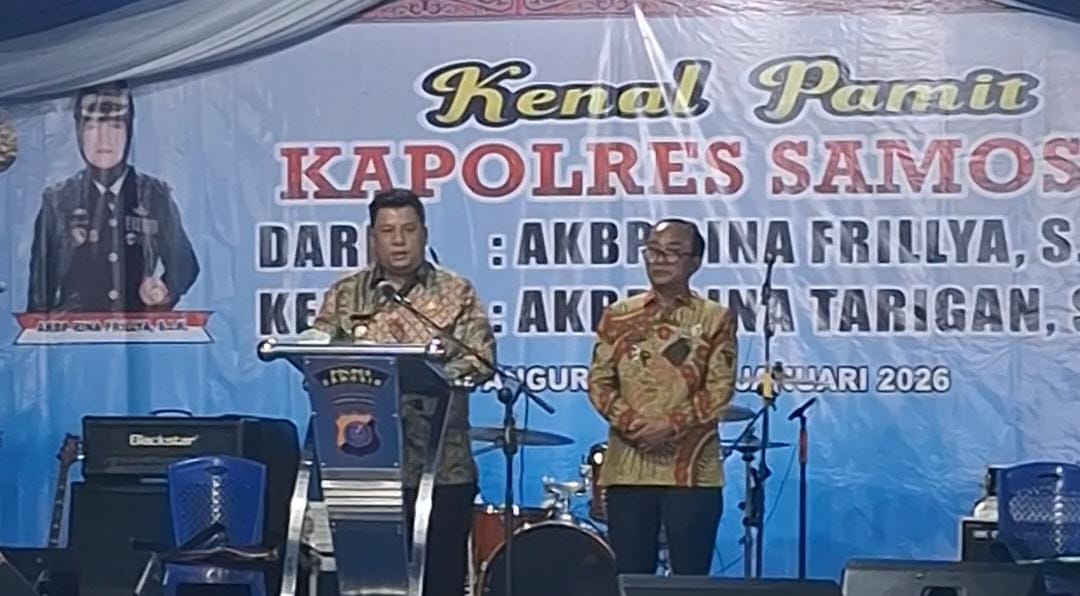 Bupati Samosir Sambut Kapolres Baru dan Lepas Kapolres Lama