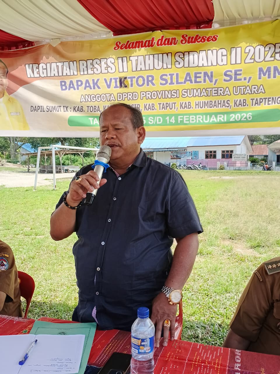 Victor Silaen Gelar Reses di Desa Silaen, Pembangunan Jalan Silimbat–Labura Segera Dilaksanakan