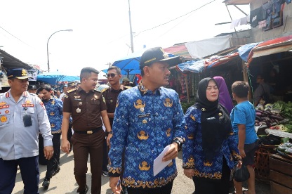 Jelang Idul Fitri, Wali Kota dan Forkopimda Tanjungbalai Sidak Sejumlah Pasar