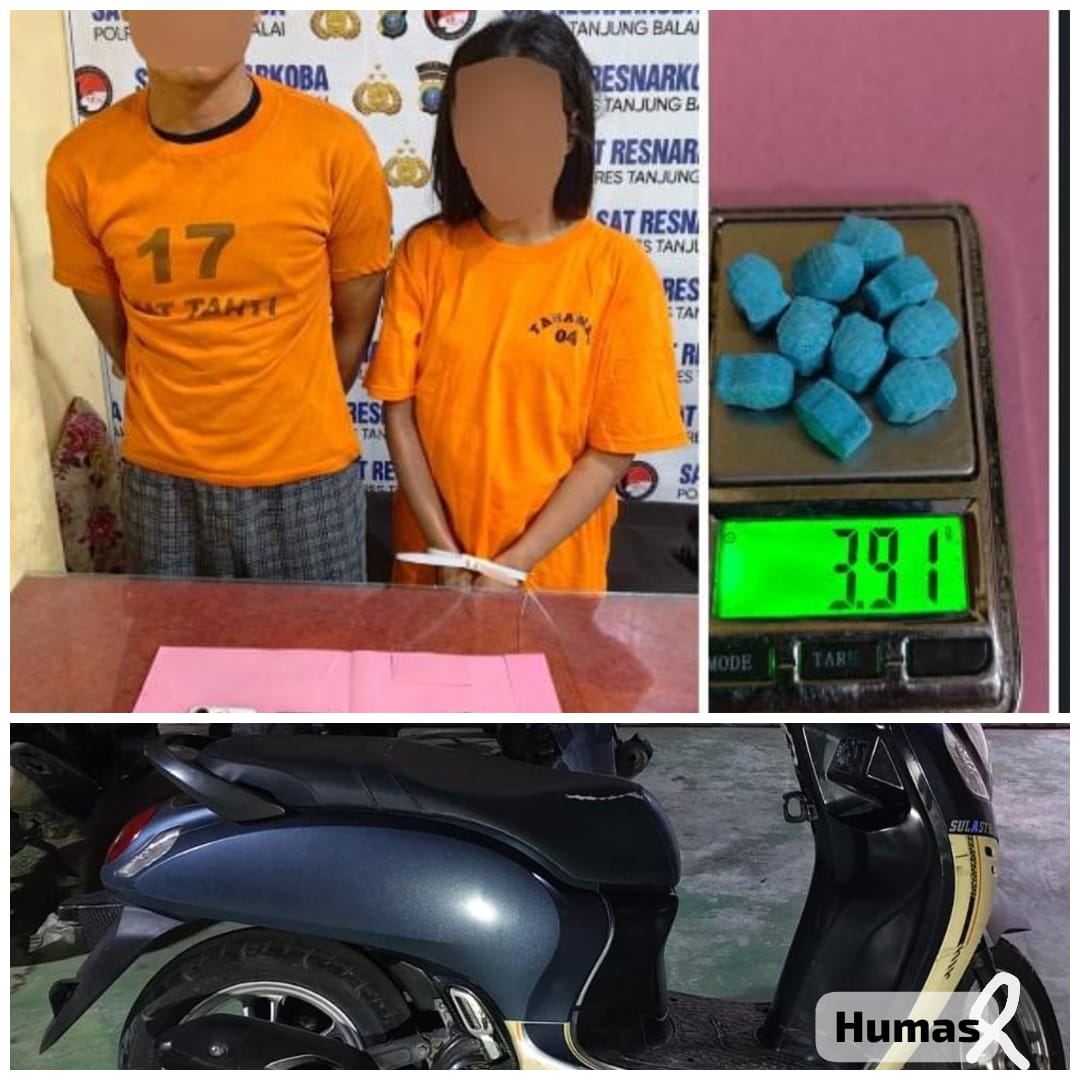 Tangkap Dua Pengedar Narkoba, Polres Tanjungbalai Sita Pil Ekstasi dan Barang Bukti Lainnya
