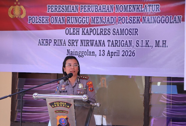 Polsek Nainggolan Resmi Dikukuhkan, Polres Samosir Gandeng Sekolah Bina Generasi Muda