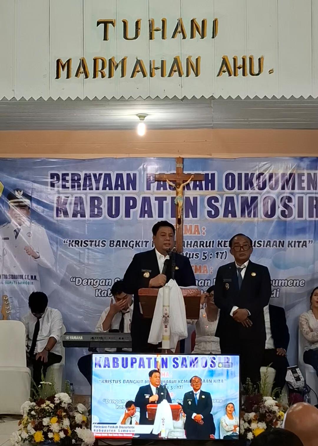 Paskah Oikumene 2026 : Bupati-Wabup Samosir Ajak Masyarakat Jadi Berkat bagi Sesama