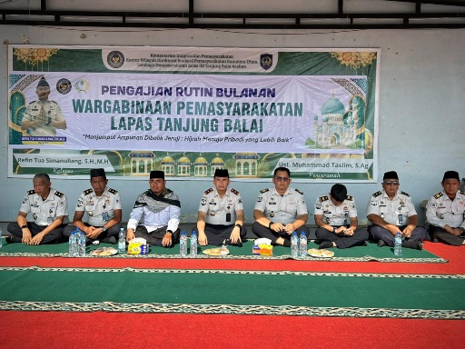 Lapas Tanjungbalai Luncurkan Pengajian Rutin, Dorong WBP Hijrah Jadi Pribadi Baik