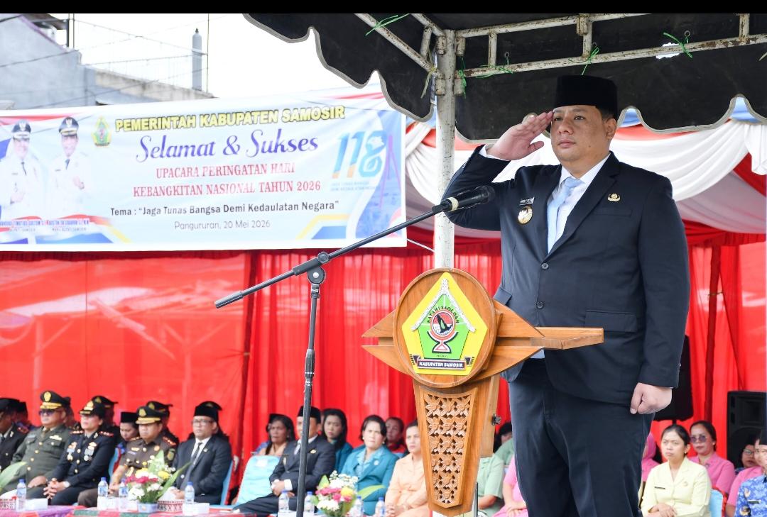 Pimpin Upacara Harkitnas 2026, Bupati Samosir Ajak Generasi Muda Bangkit di Era Digital