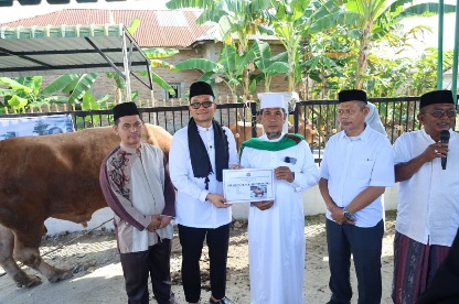 Pemko Tanjungbalai Serahkan Sapi Qurban dari Presiden Prabowo di Masjid As Salamah