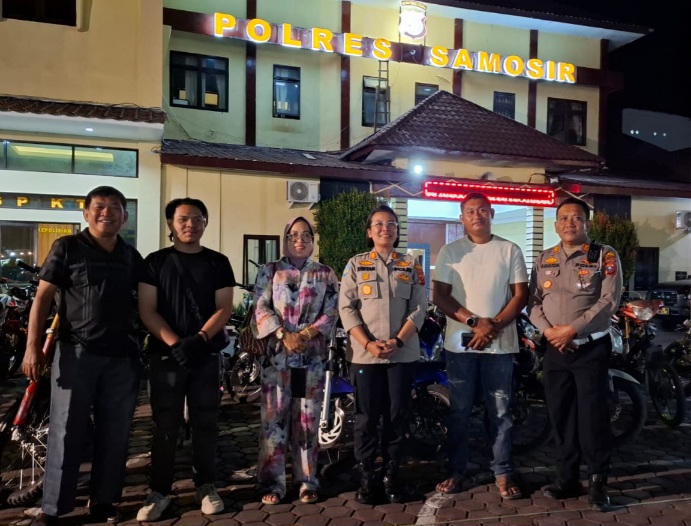 Dipimpin Kapolres Samosir Gelar Penertiban Knalpot Brong di Pangururan
