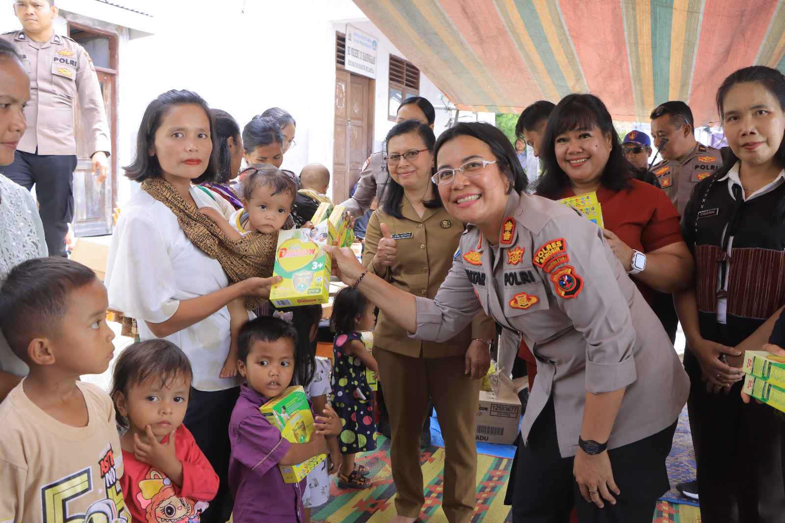 HUT Bhayangkara ke-80, Ratusan Warga & Pelajar Hasinggahan Terima Manfaat Bakti Sosial-Kesehatan