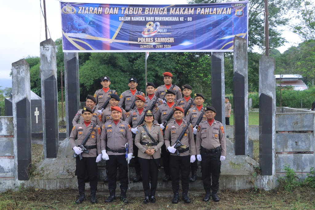 Teladani Perjuangan Pahlawan, Polres Samosir Tingkatkan Pengabdian di HUT Bhayangkara ke-80