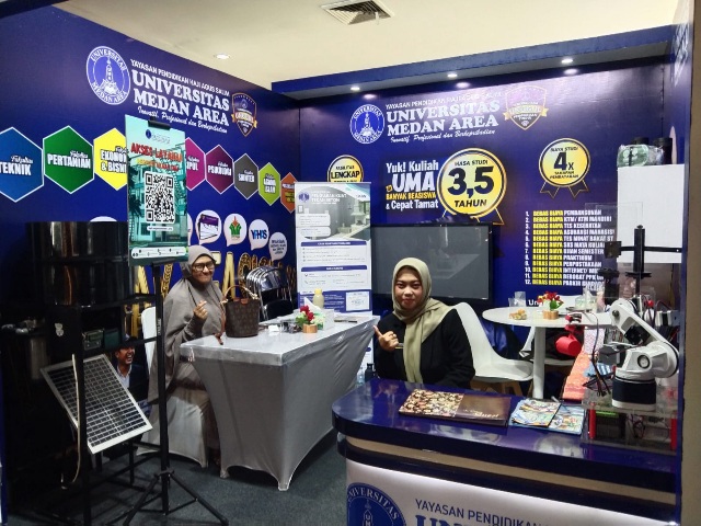 UMA Promosikan Inovasi Mahasiswa dan Layanan Tes Minat Bakat, Di Ajang Pameran Pendidikan di PRSU 