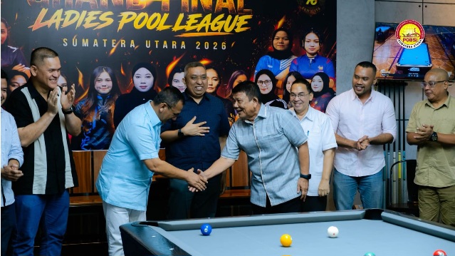 Pertama di Sumut : Ketum KONI Sumut Buka Grand Final Ladies Pool Legue Sumut, Hatunggal Bangga pada POBSI
