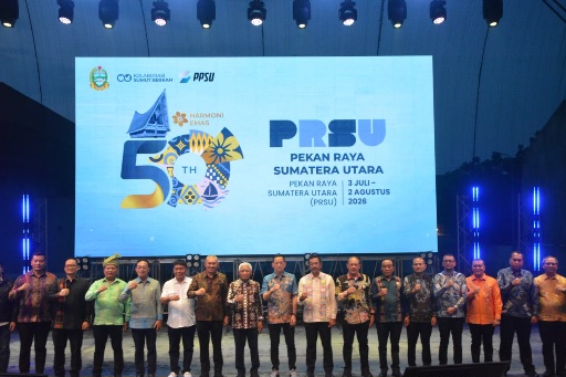Wali Kota dan Wakil Wali Kota Tanjungbalai Hadiri Penutupan PRSU Ke-50 Tahun 2026
