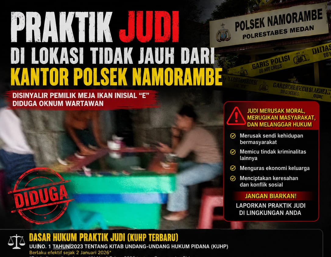 Diduga Praktik Judi Mesin Ikan Beroperasi Tak Jauh dari Polsek Namorambe, Sosok “E” Disorat