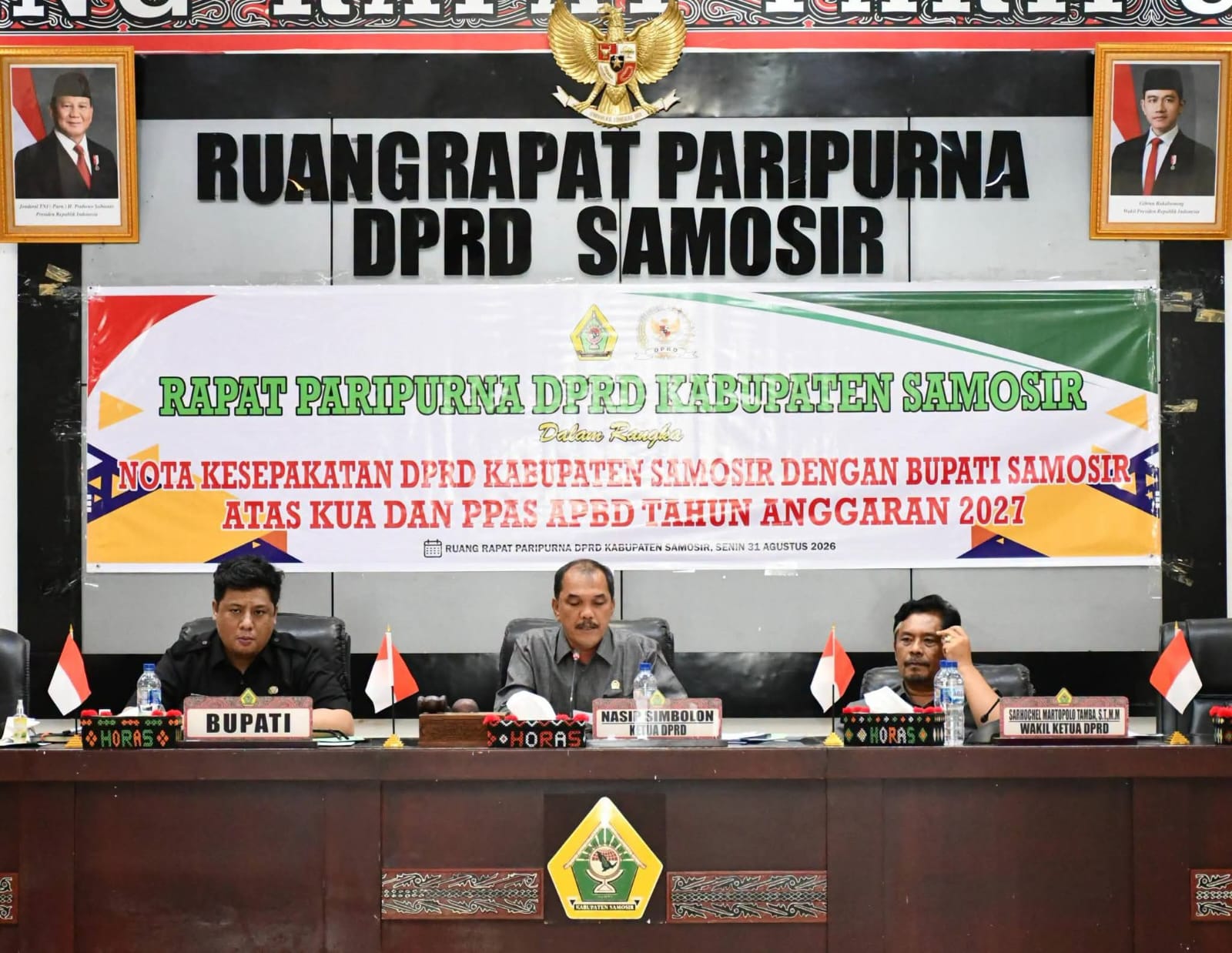 DPRD Samosir Gelar Rapat Paripurna : Sepakati KUA- PPAS APBD 2027 Untuk Percepat Pembangunan