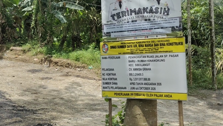 Proyek SDABMBK Deli Serdang di Sibolangit Rp 3 Milyar Lebih Disorot Asal Jadi, Pengawasan Dinilai Lemah.