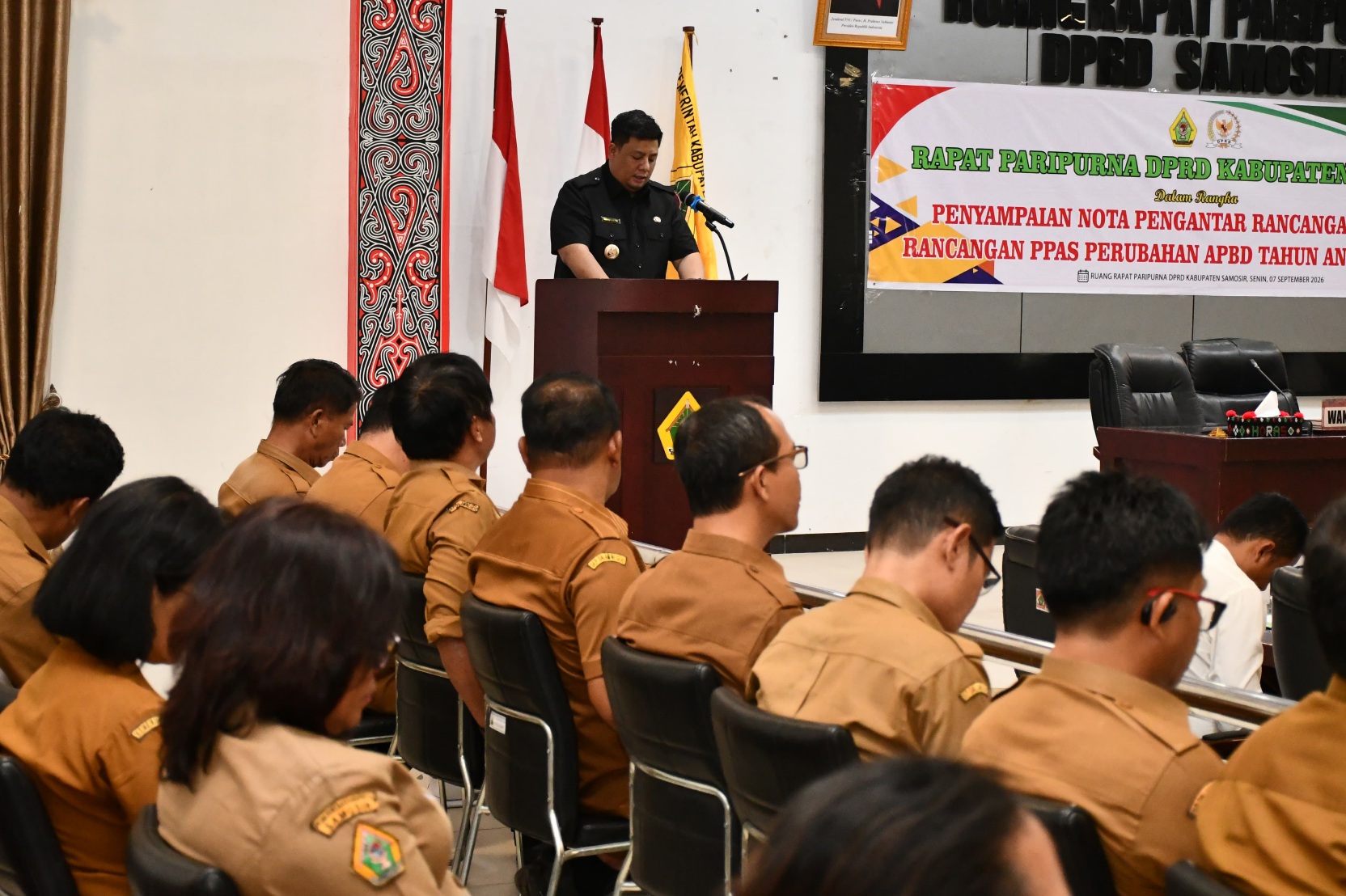 Bupati Samosir Sampaikan Nota Pengantar P-KUA Dan P-PPAS 2026, Pendapatan Daerah Bertambah Rp71 Miliar Lebih